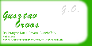 gusztav orvos business card